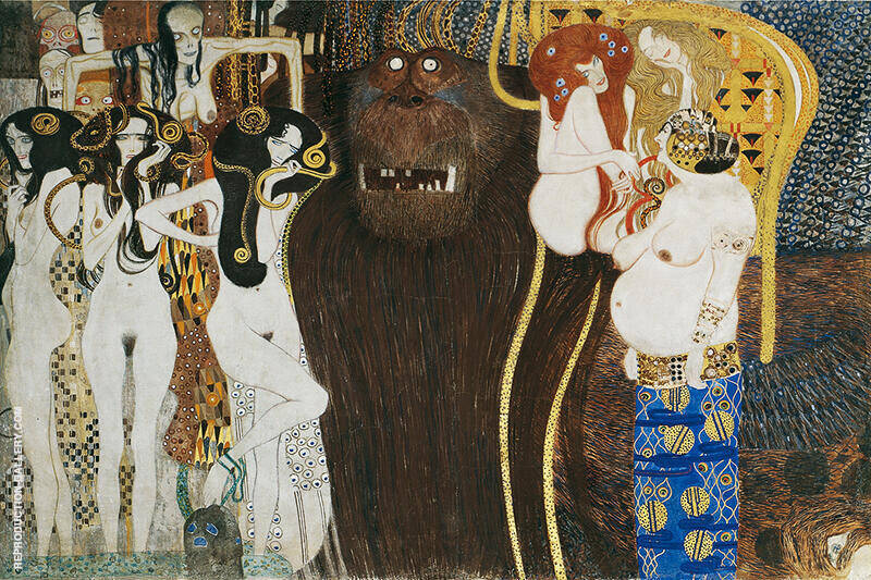 Forces of Evil 1902 by Gustav Klimt | Oil Painting Reproduction