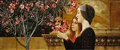 Two Girls with an Oleander c1890 By Gustav Klimt