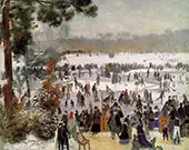 Skaters in The Boid de Boulogne 1868 By Pierre Auguste Renoir