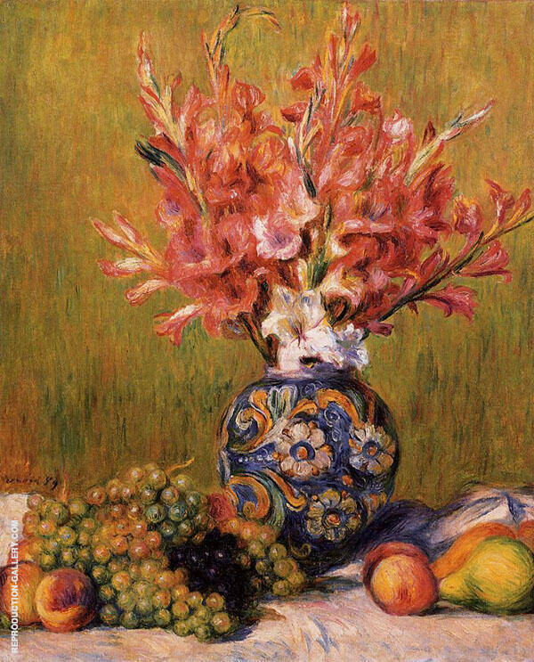 Still Life Flowers and Fruit 1889 | Oil Painting Reproduction