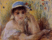 Woman in a Straw Hat 1880 By Pierre Auguste Renoir