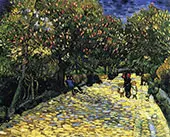 Avenue with Flowering Chestnut Trees Arles 1889 By Vincent van Gogh
