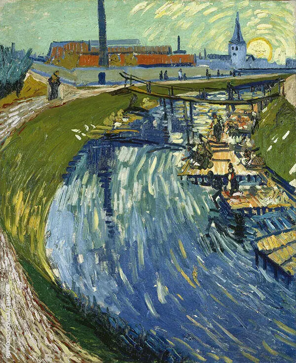 Canal with Women Washing By Vincent van Gogh