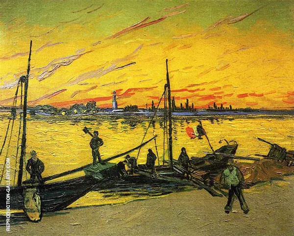 Coal Barges 1888 By Vincent van Gogh