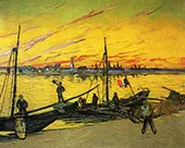 Coal Barges 1888 By Vincent van Gogh
