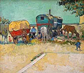 Encampment of Gypsies with Caravans By Vincent van Gogh