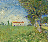 Farmhouse in a Wheat Field By Vincent van Gogh