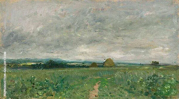 Field of Wheat under a Stormy Sky 1870 By Vincent van Gogh