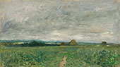 Field of Wheat under a Stormy Sky 1870 By Vincent van Gogh