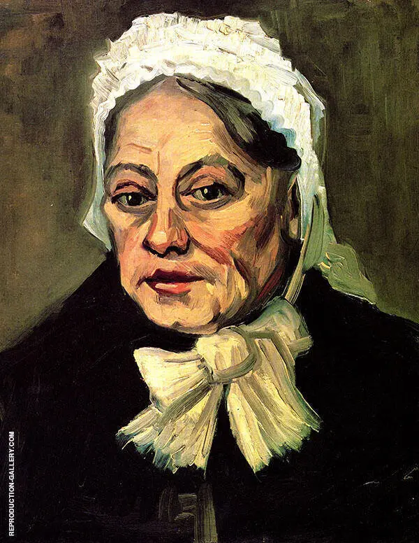 Head of an Old Woman with White Cap By Vincent van Gogh