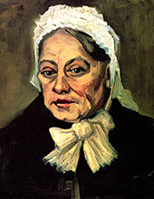 Head of an Old Woman with White Cap By Vincent van Gogh