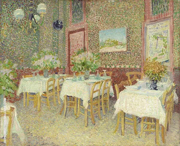 Interior of a Restaurant By Vincent van Gogh