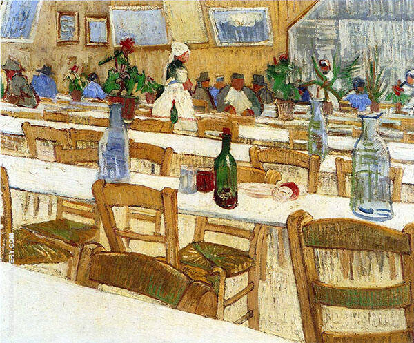 Interior of the Restaurant Carrel in Arles | Oil Painting Reproduction