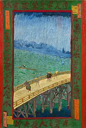Japonaiserie Bridge in the Rain By Vincent van Gogh