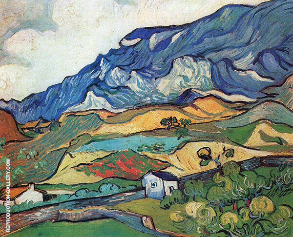 Les Alpilles Mountain Landscape 1889 | Oil Painting Reproduction