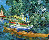 Rowing Boats on The Banks of The Oise 1890 By Vincent van Gogh