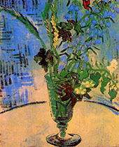 Paintings Still Life Glass with Wild Flowers By Vincent van Gogh