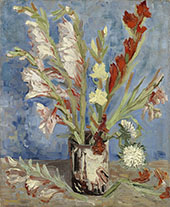 Vase with Gladioli By Vincent van Gogh