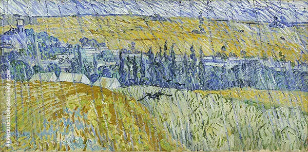 Auvers in The Rain 1890 By Vincent van Gogh