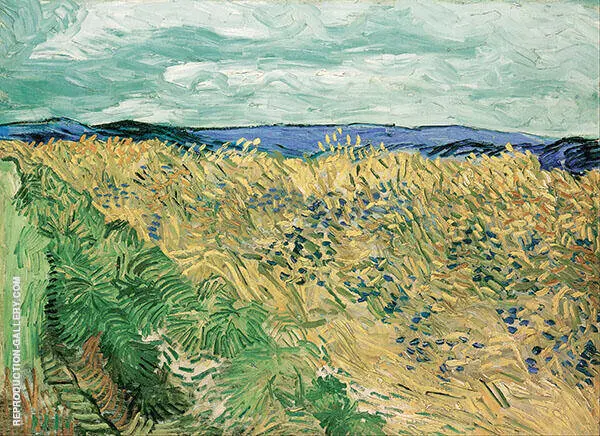 Wheatfield with Cornflowers 1890 By Vincent van Gogh