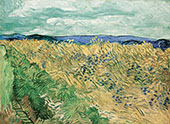 Wheatfield with Cornflowers 1890 By Vincent van Gogh