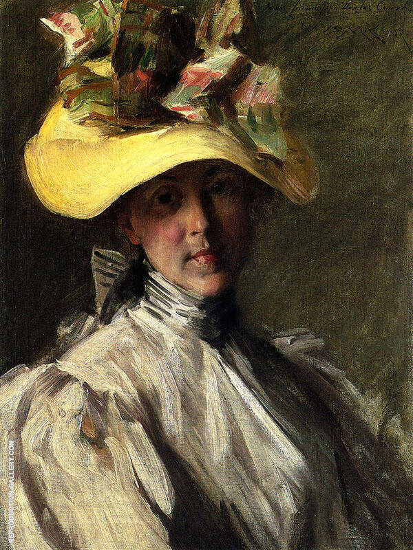Woman with a Large Hat | Oil Painting Reproduction