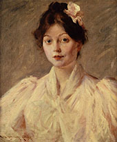 Young Woman in Pink By William Merritt Chase