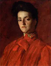 A Lady in Red By William Merritt Chase