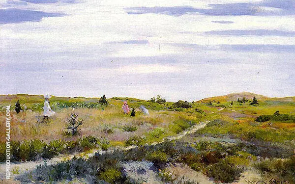 Along The Path at Shinnecock By William Merritt Chase