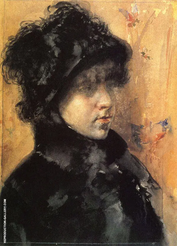 A Portrait Study By William Merritt Chase