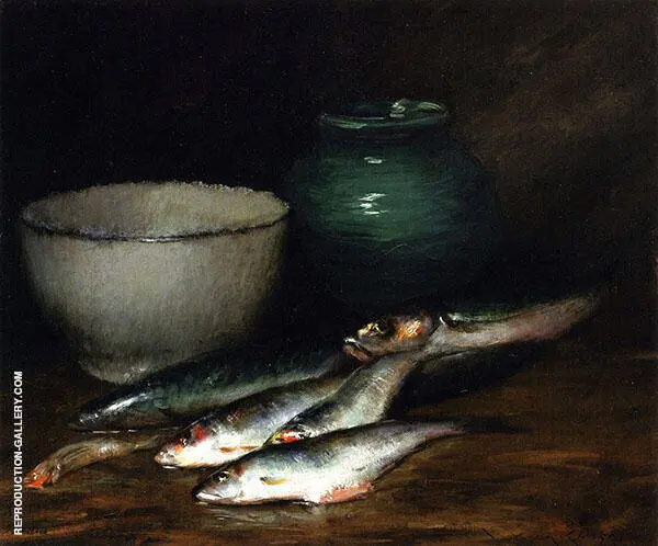 A Small Pile of Fish By William Merritt Chase