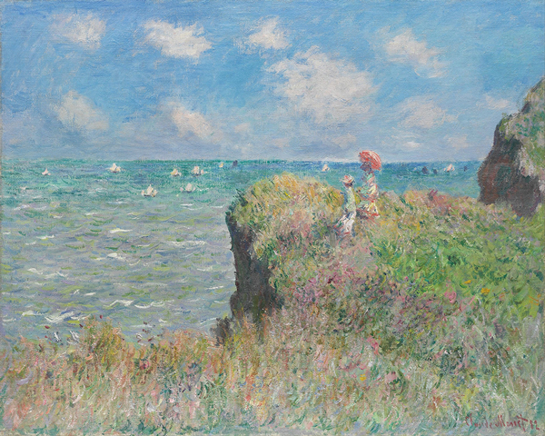 Cliff Walk Pourville 1882 by Claude Monet | Oil Painting Reproduction