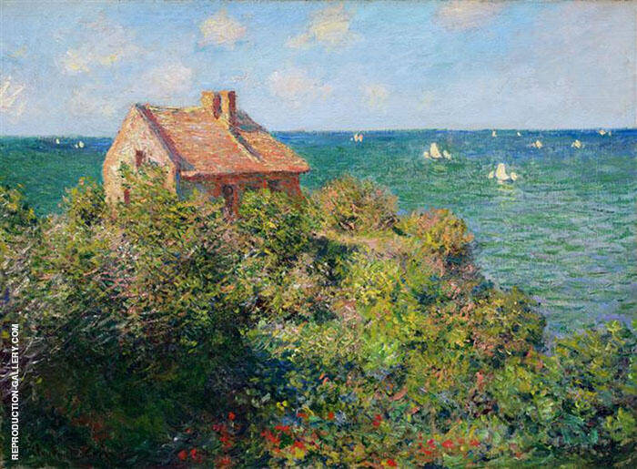 Fisherman's Cottage on the Cliffs at Varengville 1882 | Oil Painting Reproduction