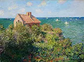 Fisherman's Cottage on the Cliffs at Varengville 1882 By Claude Monet
