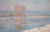 Floes at Bennecourt 1893 By Claude Monet
