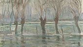 Flood Waters at Giverny c1896 By Claude Monet