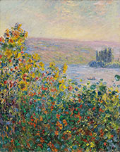 Flower Beds at Vetheuil 1881 By Claude Monet
