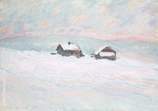 Houses in the Snow 1895 by Claude Monet | Oil Painting Reproduction