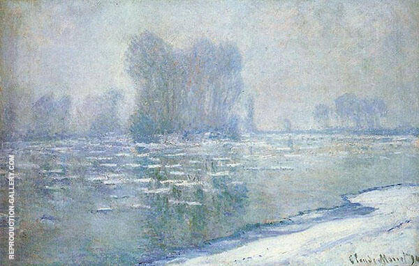 Ice Floes Misty Morning 1893 by Claude Monet | Oil Painting Reproduction