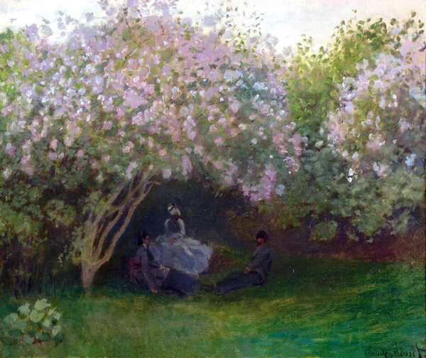 Lilacs Grey Weather 1872 by Claude Monet | Oil Painting Reproduction