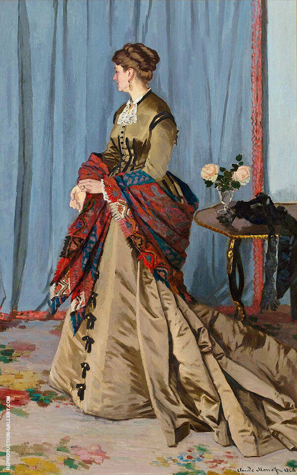 Madame Gaudibert 1868 by Claude Monet | Oil Painting Reproduction