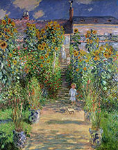 Monet's Garden at Vetheuil 1881 By Claude Monet