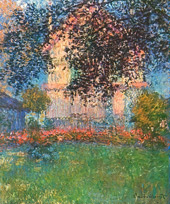 Monet's House in Argenteuil 1876 By Claude Monet