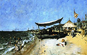 At The Shore By William Merritt Chase
