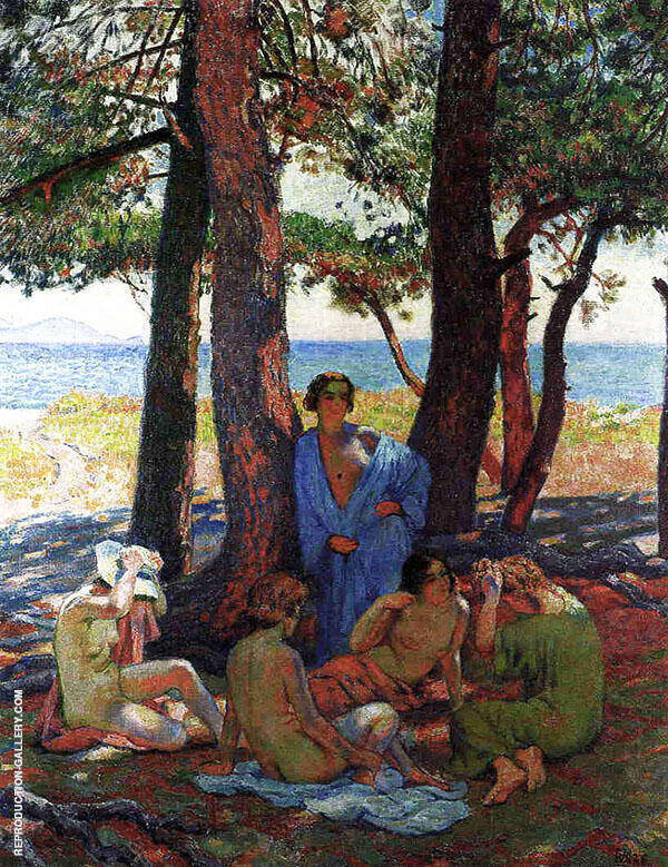 Bathers under The Pines by The Sea 1926 | Oil Painting Reproduction