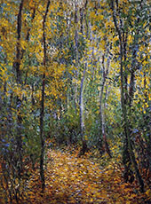 Wood Lane 1876 By Claude Monet