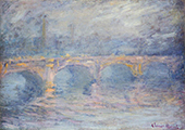 Waterloo Bridge Sunlight Pink Effect 1899 By Claude Monet