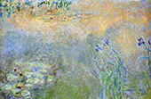 Water Lily Pond Irises c1920 By Claude Monet