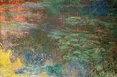 Water Lily Pond Evening 1920 - detail 1 By Claude Monet