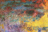 Water Lily Pond Evening 1920 - detail 2 By Claude Monet